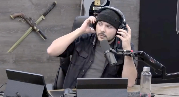 <p>Broadcaster Tim Pool’s home/recording studio is searched by police on 6 January, 2021.</p>