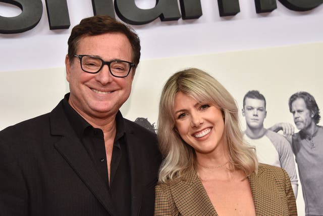 <p>Late comedian Bob Saget and his wife Kelly Rizzo  </p>