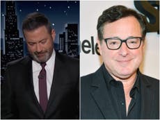 Jimmy Kimmel unable to hold back sobs during Bob Saget tribute: ‘He’d write just to tell me he loved me’