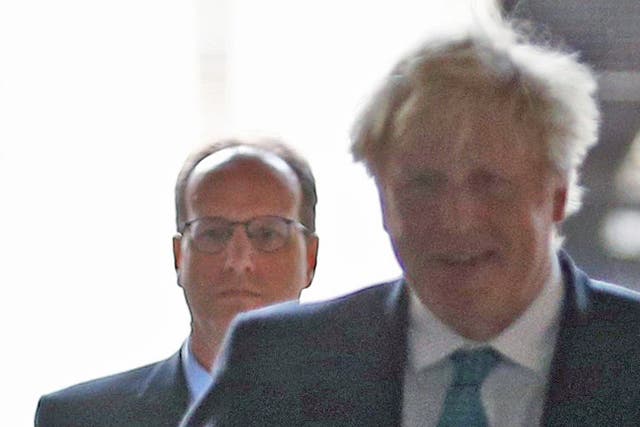 <p>Boris Johnson and Martin Reynolds  </p>