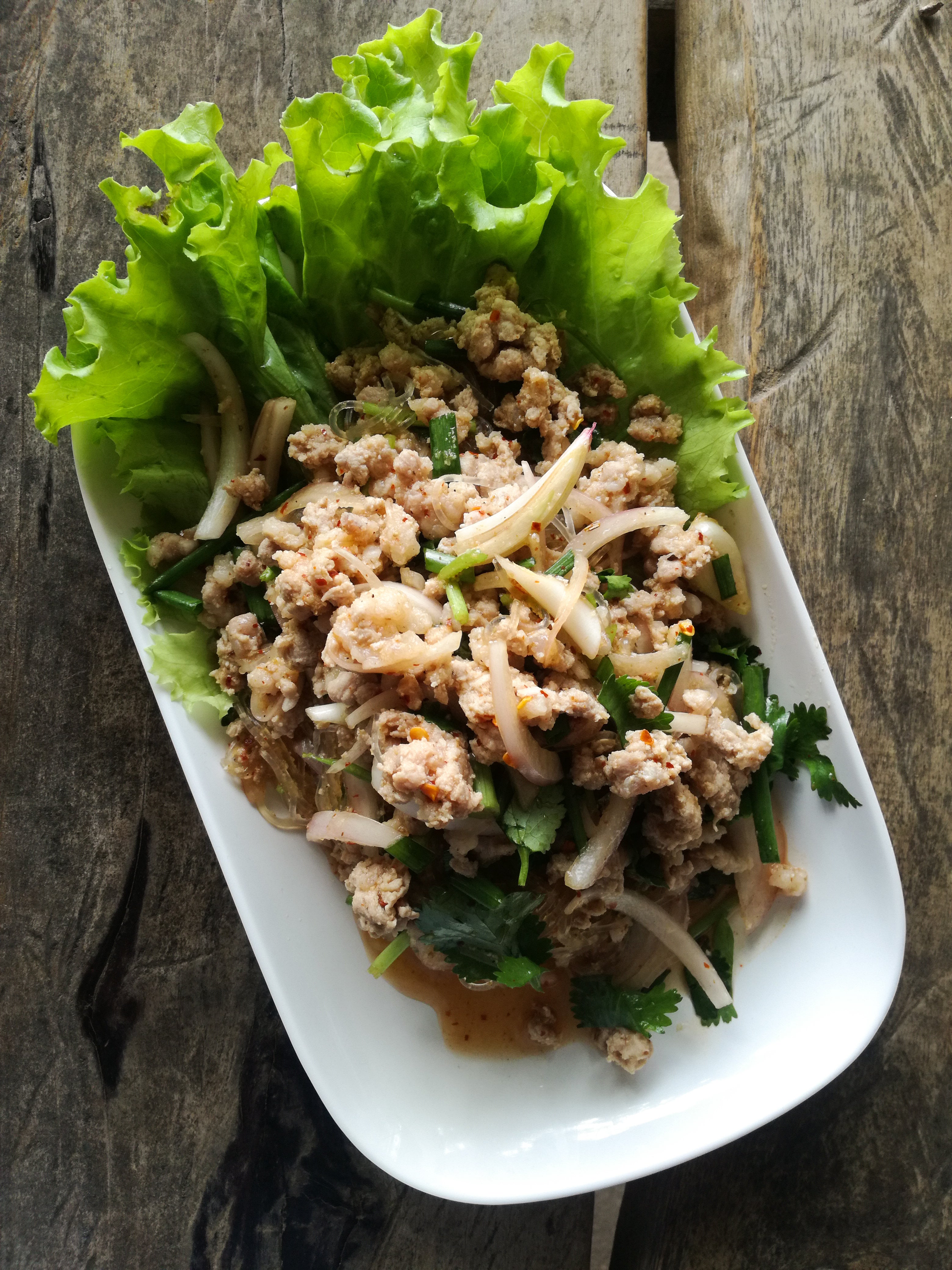 Larb originated in Laos but it’s also popular in north and northeastern Thailand