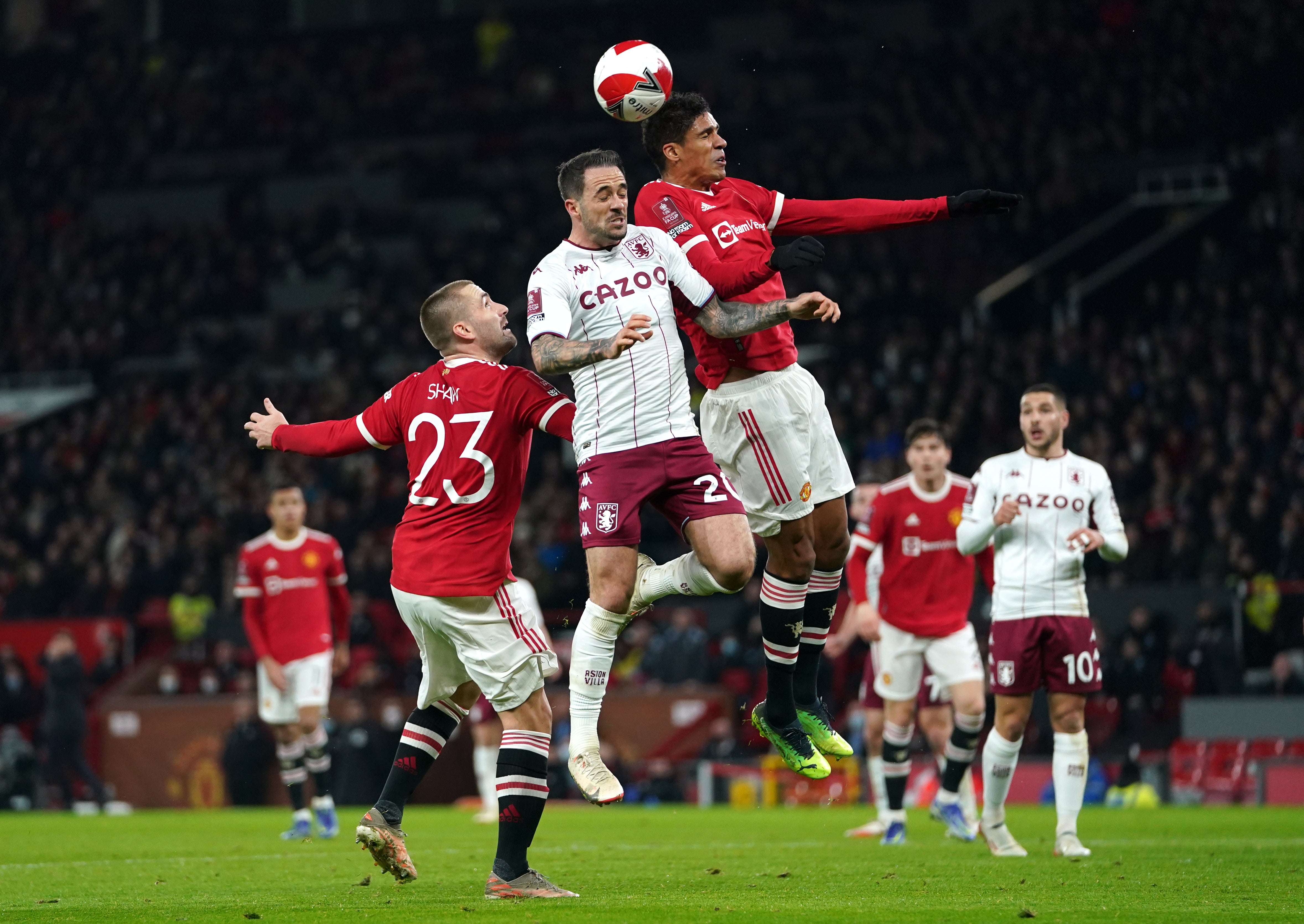 Raphael Varane enjoyed the ‘fight’ with Aston Villa on Monday (Martin Rickett/PA)