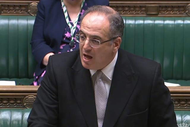 Paymaster General Michael Ellis in the House of Commons, Westminster, answering an urgent question over the lockdown-busting Downing Street drinks party allegedly attended by Boris Johnson and his wife Carrie (House of Commons/PA)
