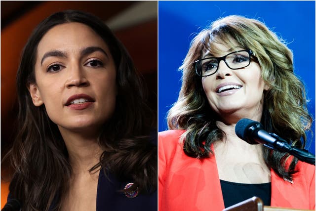 <p>Former Alaska Governor claimed that New York Rep Alexandria Ocasio-Cortez is ‘obsessed with sex’ in an interview with Fox News</p>