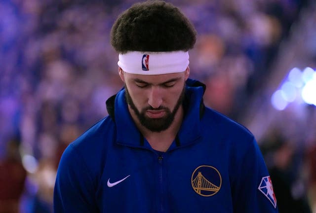 <p>Klay Thompson on his return to the Golden State Warriors against Cleveland Cavaliers</p>