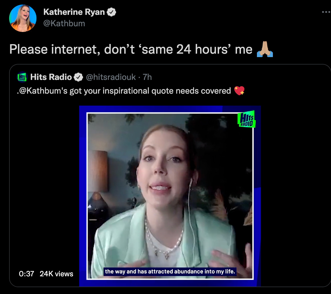 Katherine Ryan poked fun at Molly-Mae Hague backlash in response to Hits Radio’s tweet