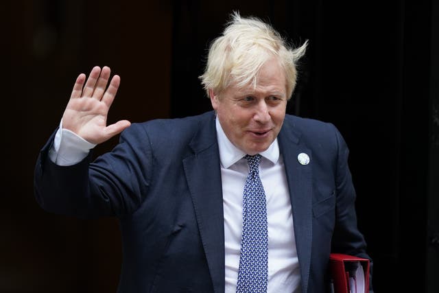 Boris Johnson leaving 10 Downing Street (Jacob King/PA)