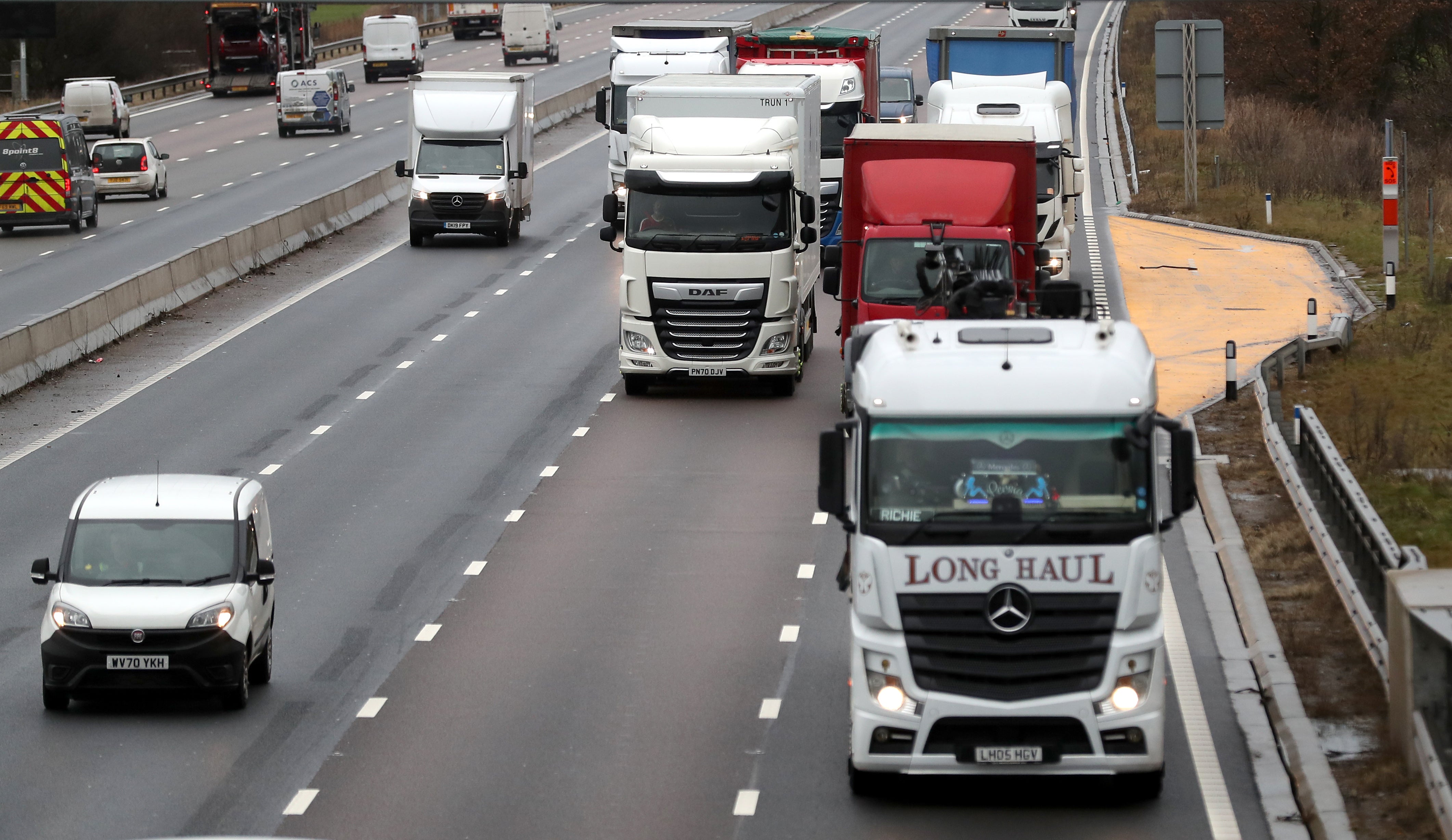 All-lane-running smart motorways are stretches of carriageway where the hard shoulder is used as a live traffic lane (Martin Rickett/PA)