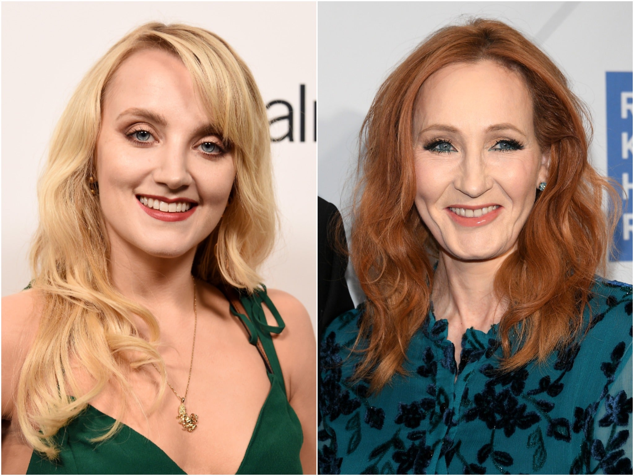 <p>Evanna Lynch and JK Rowling </p>