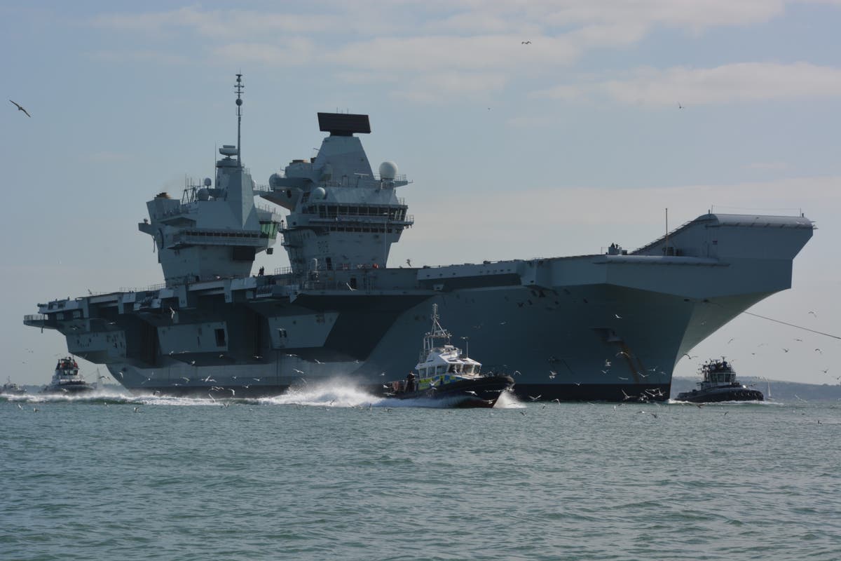 HMS Prince of Wales departs Portsmouth to join Nato rapid response task force