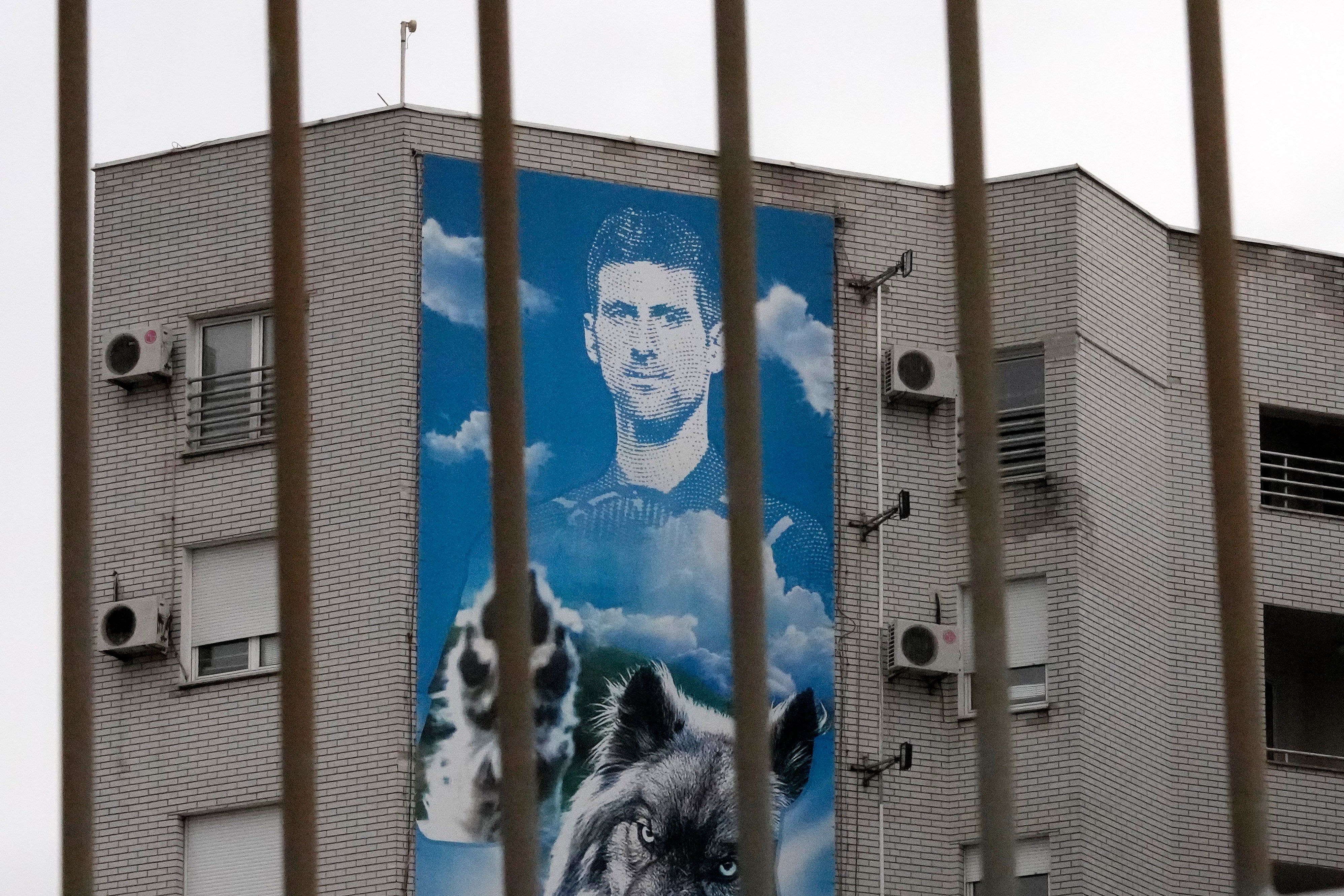 File photo: A billboard depicting Serbian tennis player Novak Djokovic on a building in Belgrade, Serbia, 6 January 2022