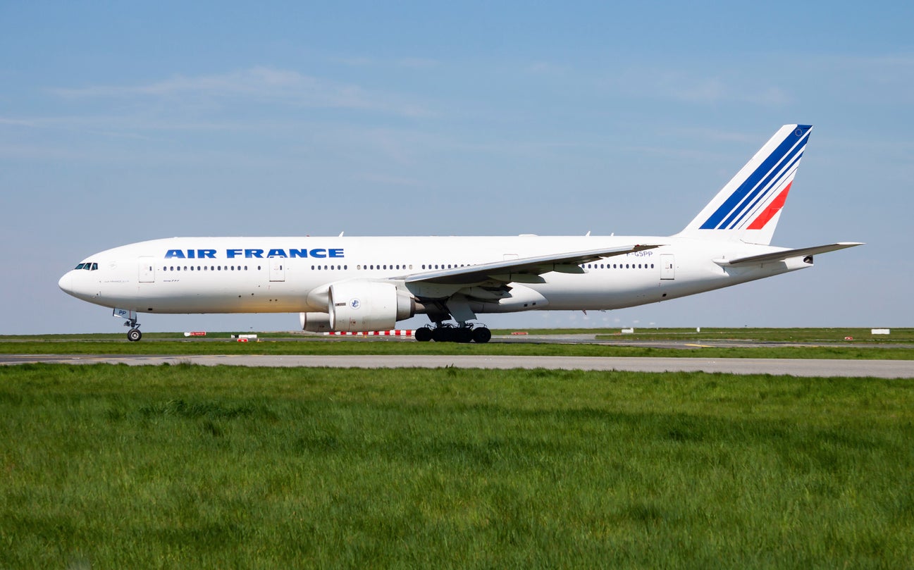 An Air France plane at Paris Charles de Gaulle Airport