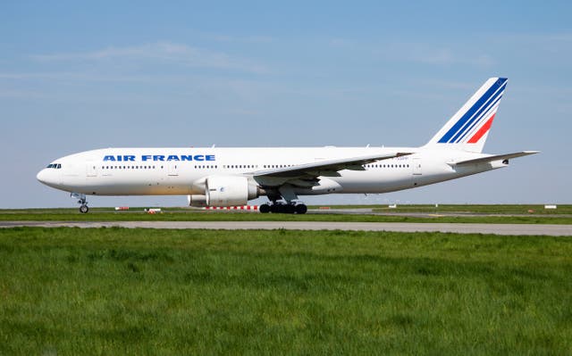 <p>An Air France plane at Paris Charles de Gaulle Airport</p>