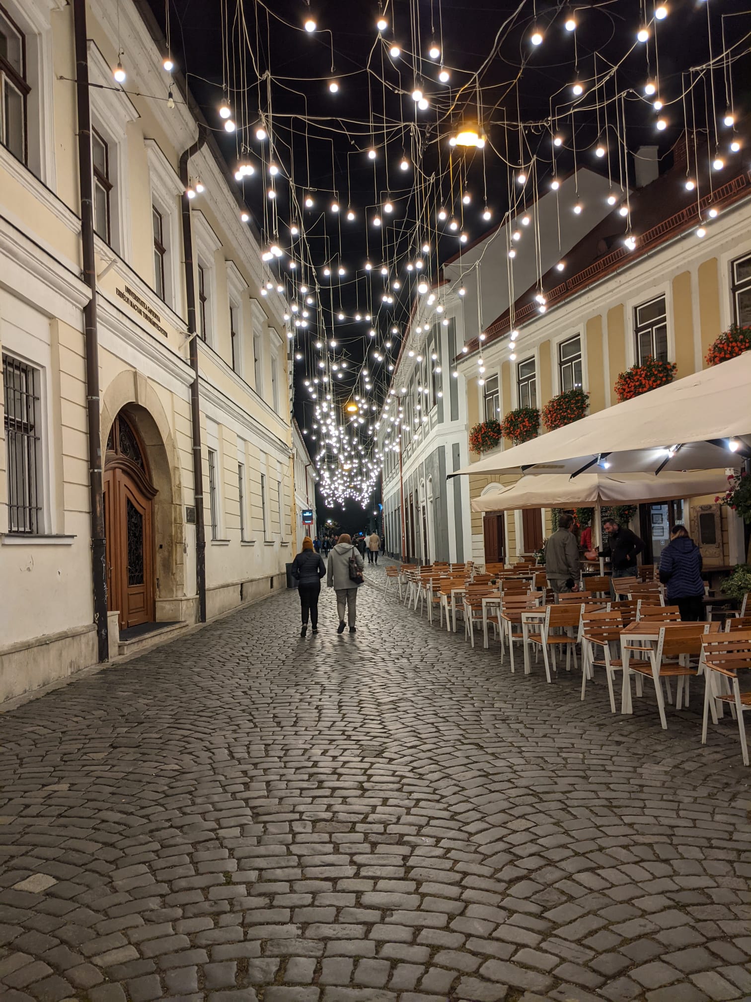 Cluj’s Old Town at night