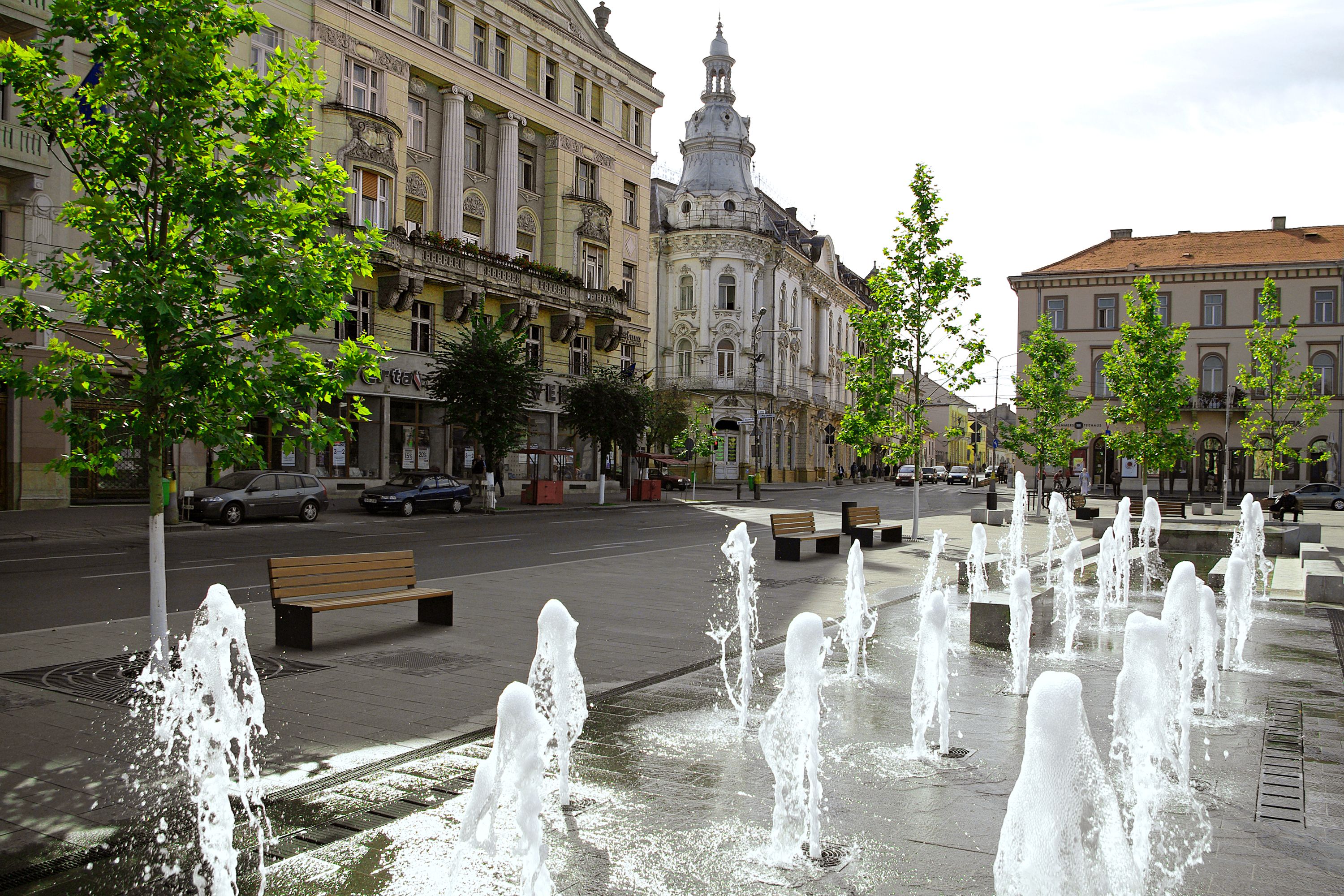 Fountains in Unirii Square