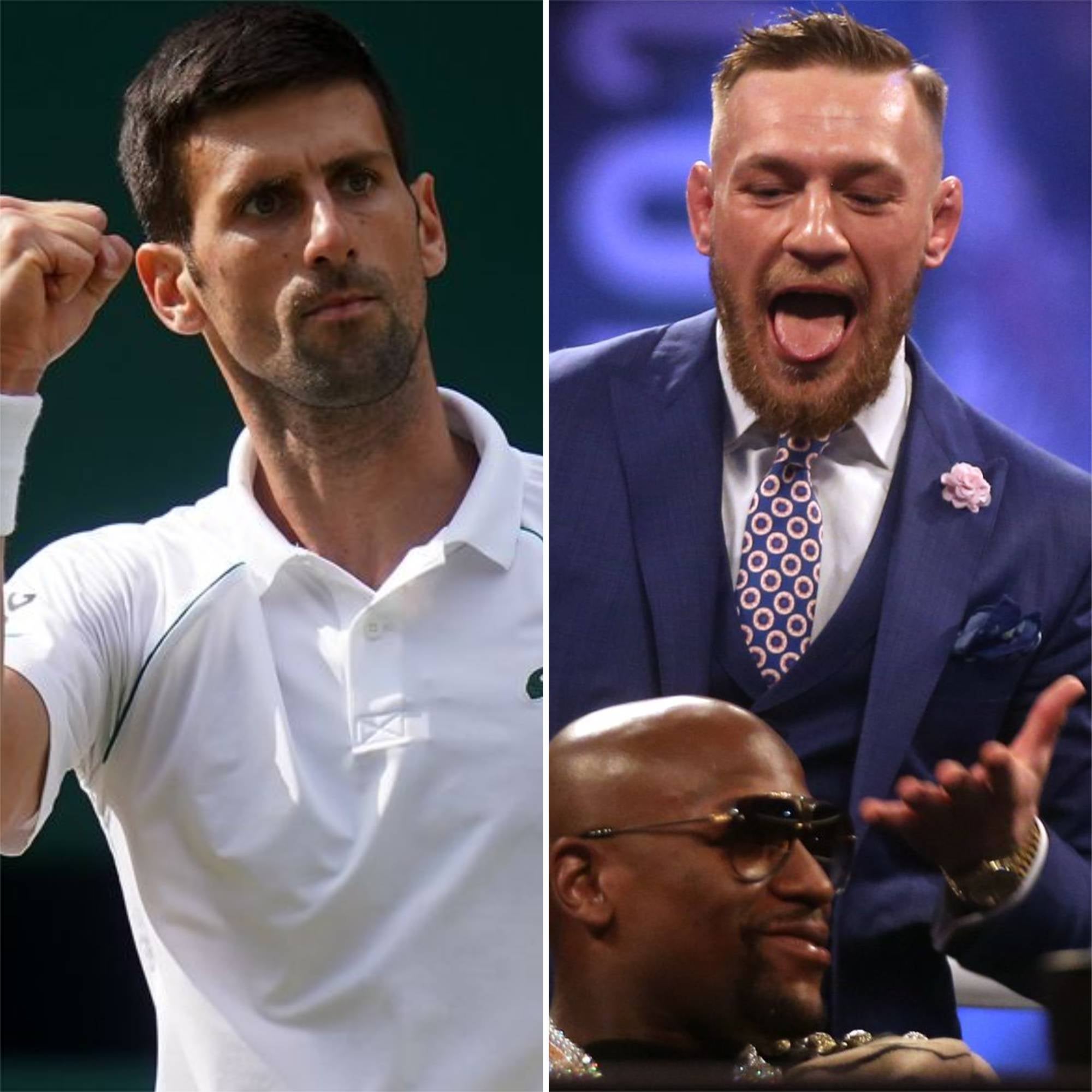 Novak Djokovic and Conor McGregor (Adam Davy/Scott Heavey/PA)