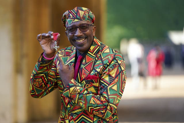 Fitness guru Derrick Evans after receiving an MBE during an investiture ceremony at Windsor Castle. Picture date: Wednesday January 12, 2022.