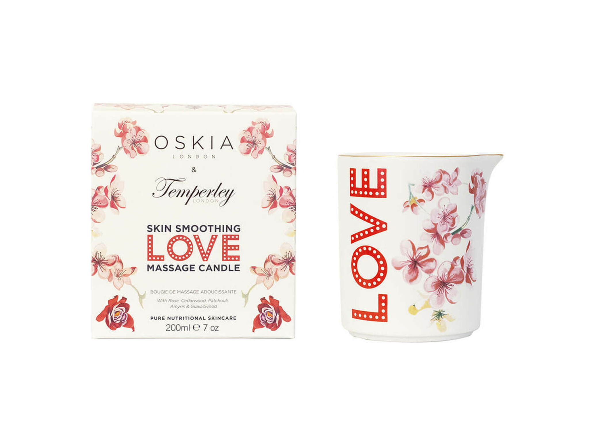 Oskia London and Alice Temperley Love massage candle