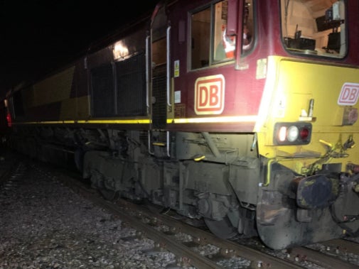 A freight train derailed this morning, causing severe disruption