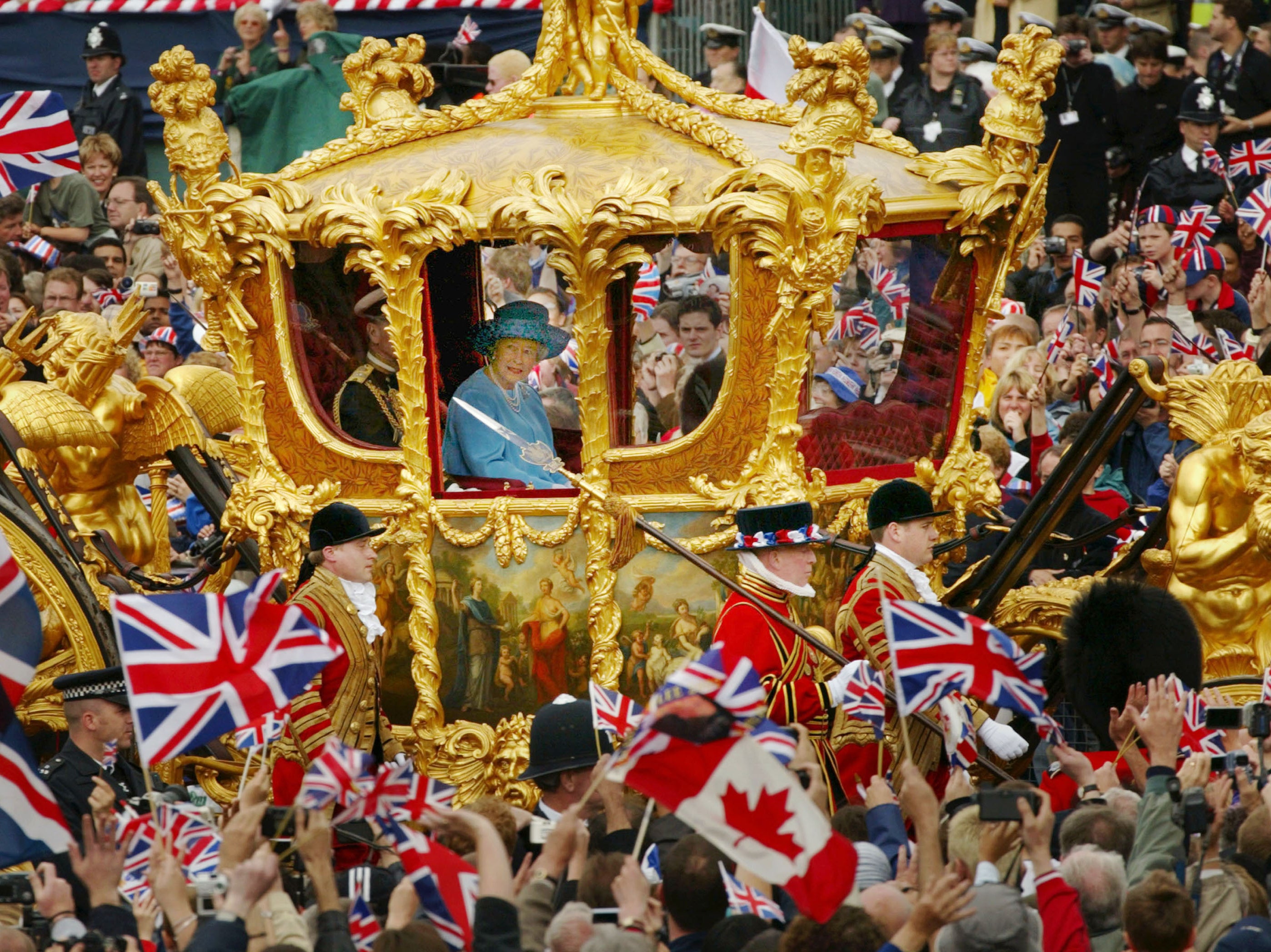 Golden opportunity: the Queen celebrates 50 years on the throne in 2002