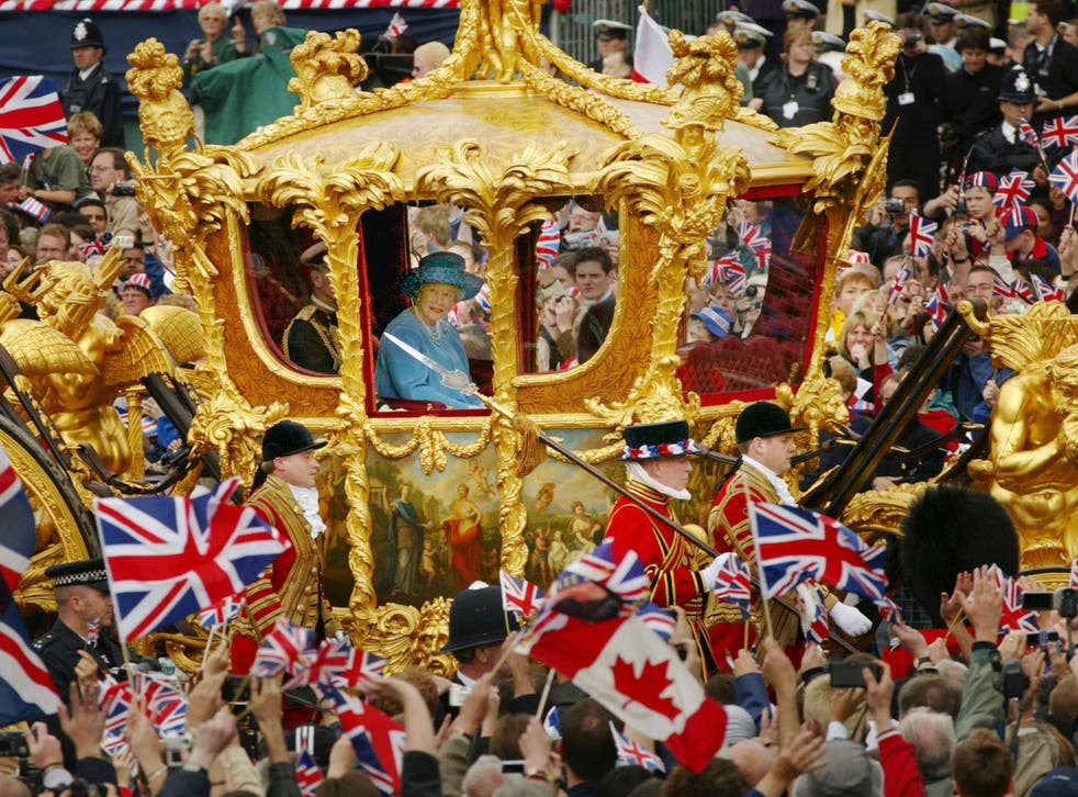 <p>Golden opportunity: the Queen celebrates 50 years on the throne in 2002 </p>
