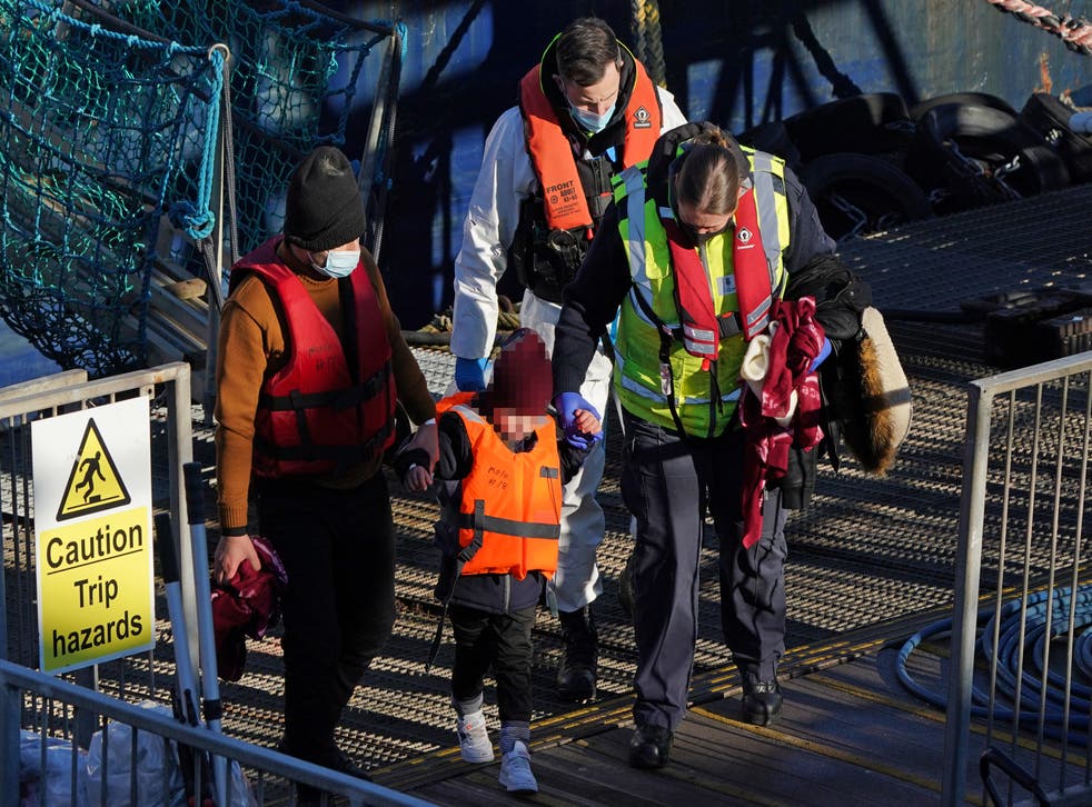 A young child was among those to make the perilous crossing (Gareth Fuller/PA)