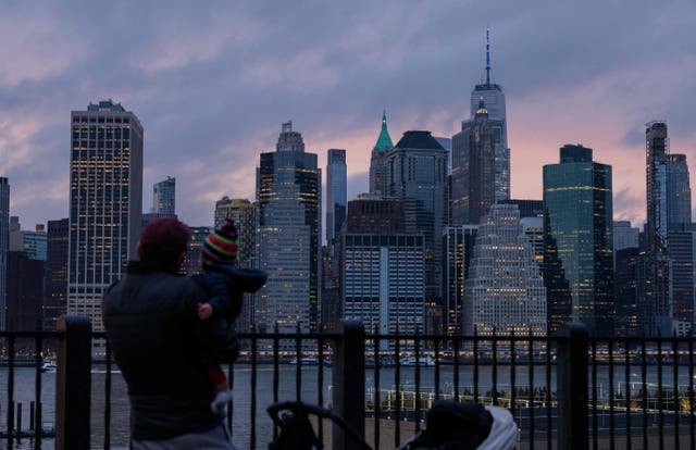 <p>The Manhattan skyline in January </p>