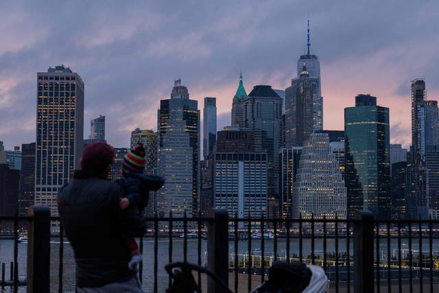 <p>The Manhattan skyline in January </p>