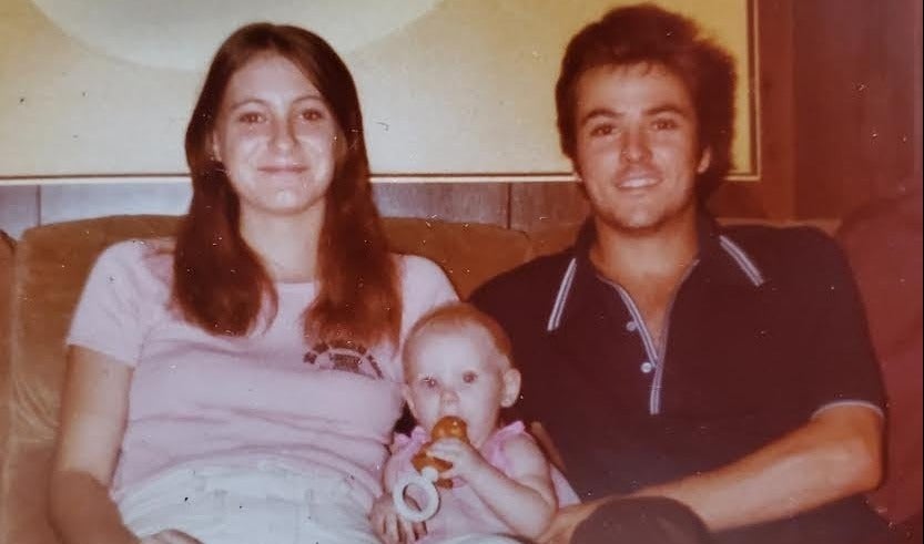 Family photo of Tina Gail Linn, Hollie Marie Clouse, and Harold Dean Clouse. Murdered in 1980 and discovered in early 1981, Hollie’s body was never found and it is possible she is still alive.