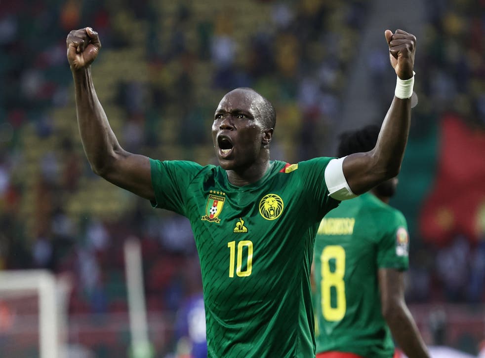 <p> Vincent Aboubakar struck twice for Cameroon  </p>