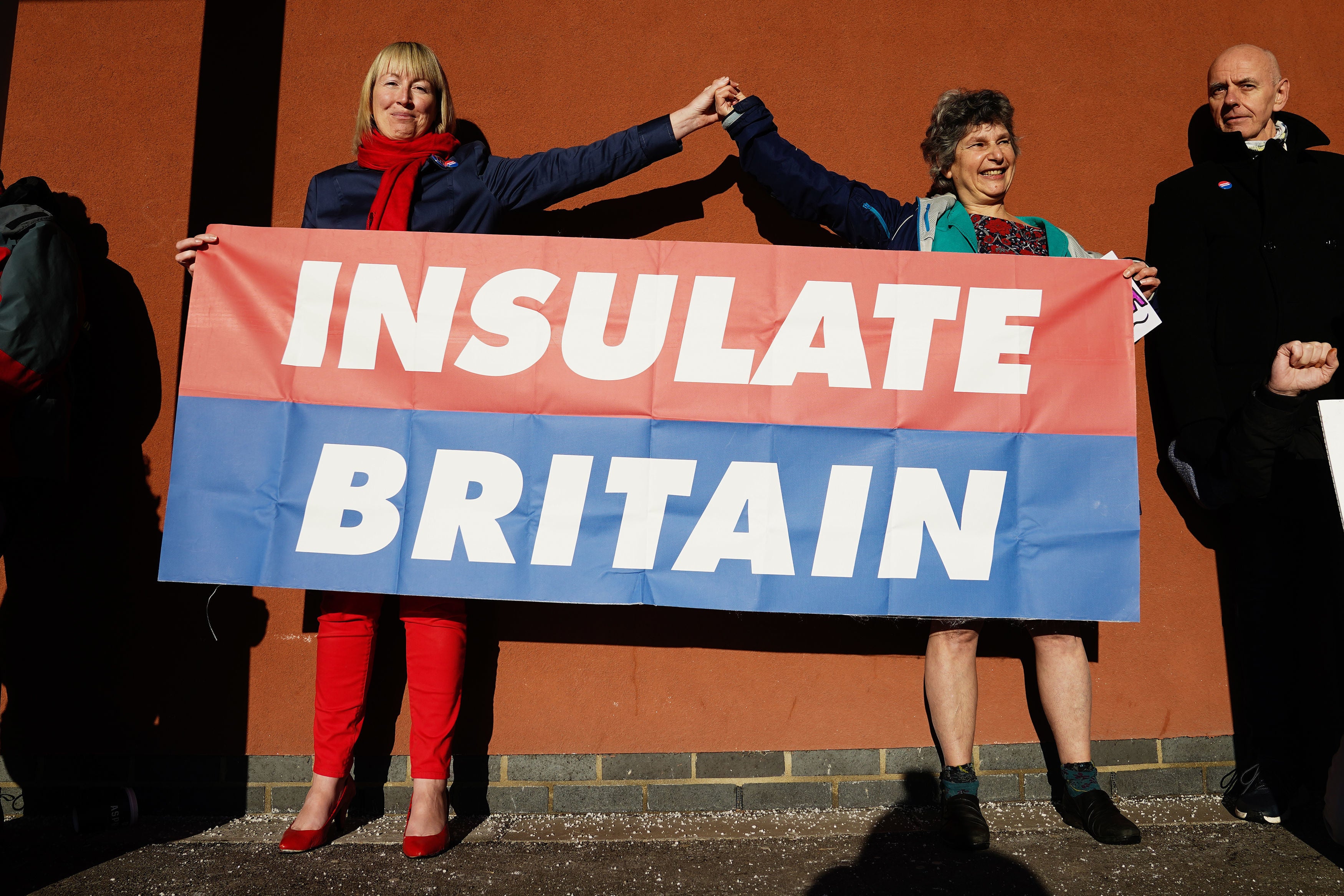 Insulate Britain members Emma Smart (left) and retired GP Dr Diana Warner outside HMP Bronzefield, in Surrey, following their release from the prison