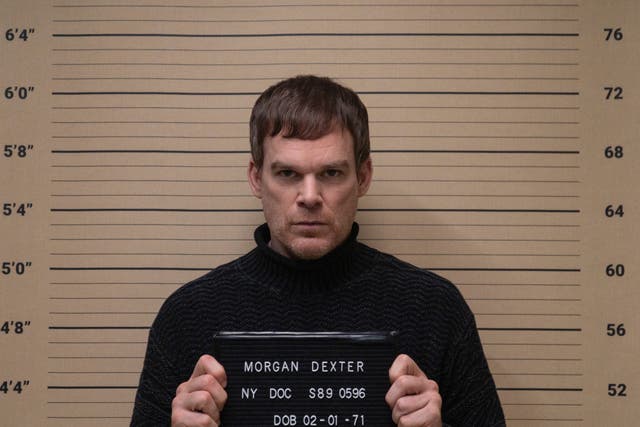 <p>Michael C Hall as serial killer Dexter Morgan in the series finale of ‘Dexter: New Blood’</p>