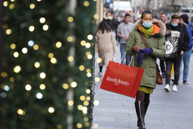 Christmas shoppers on Buchanan Street in Glasgow (Andrew Milligan/PA)