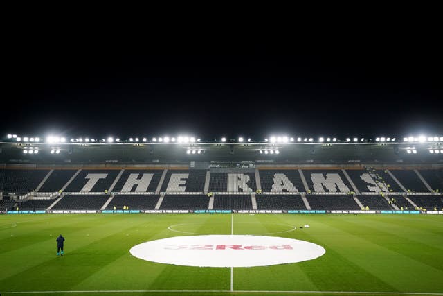 Derby’s administrators have been asked to provide a funding plan by the EFL (Zac Goodwin/PA)