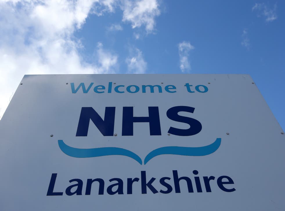Essential visits have been reintroduced at inpatient services, including all hospitals, in NHS Lanarkshire in a bid to reduce pressures on NHS staff (Andrew Milligan/PA)