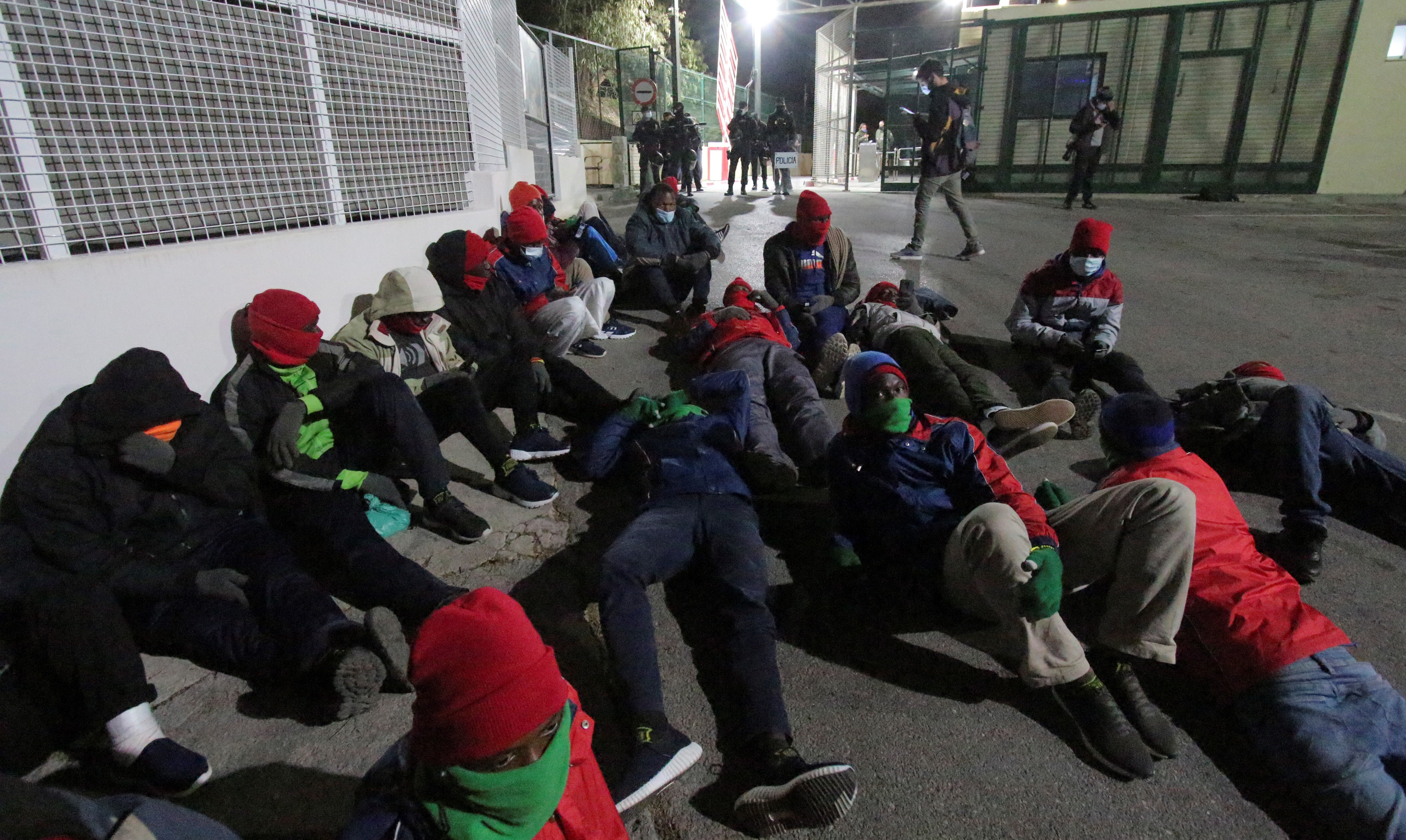 Migrants in the Spanish enclave of Ceuta