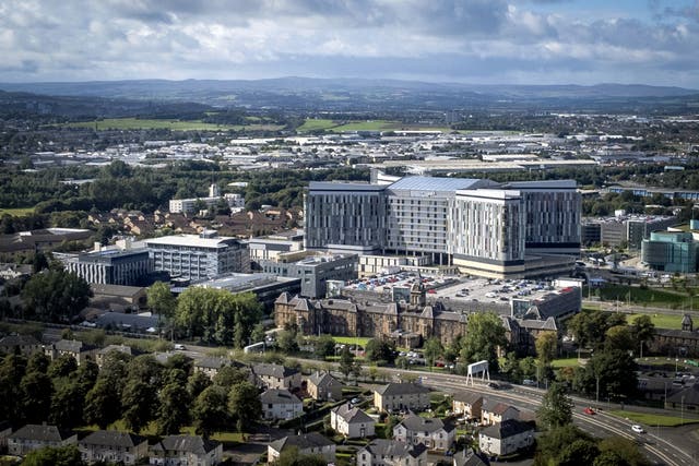 NHS Queen Elizabeth University Hospital in Glasgow where Mr Rossi is said to have been apprehended in December (Jane Barlow/PA)