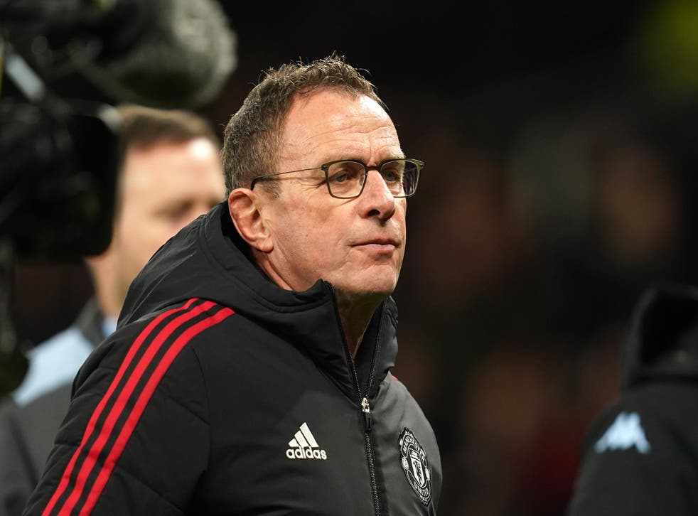 Manchester United interim manager Ralf Rangnick has urged his players to hold each other to account (Martin Rickett/PA)