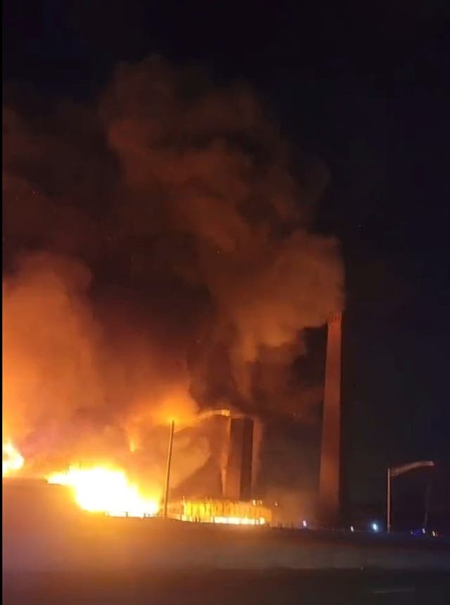 Chemical Plant Fire