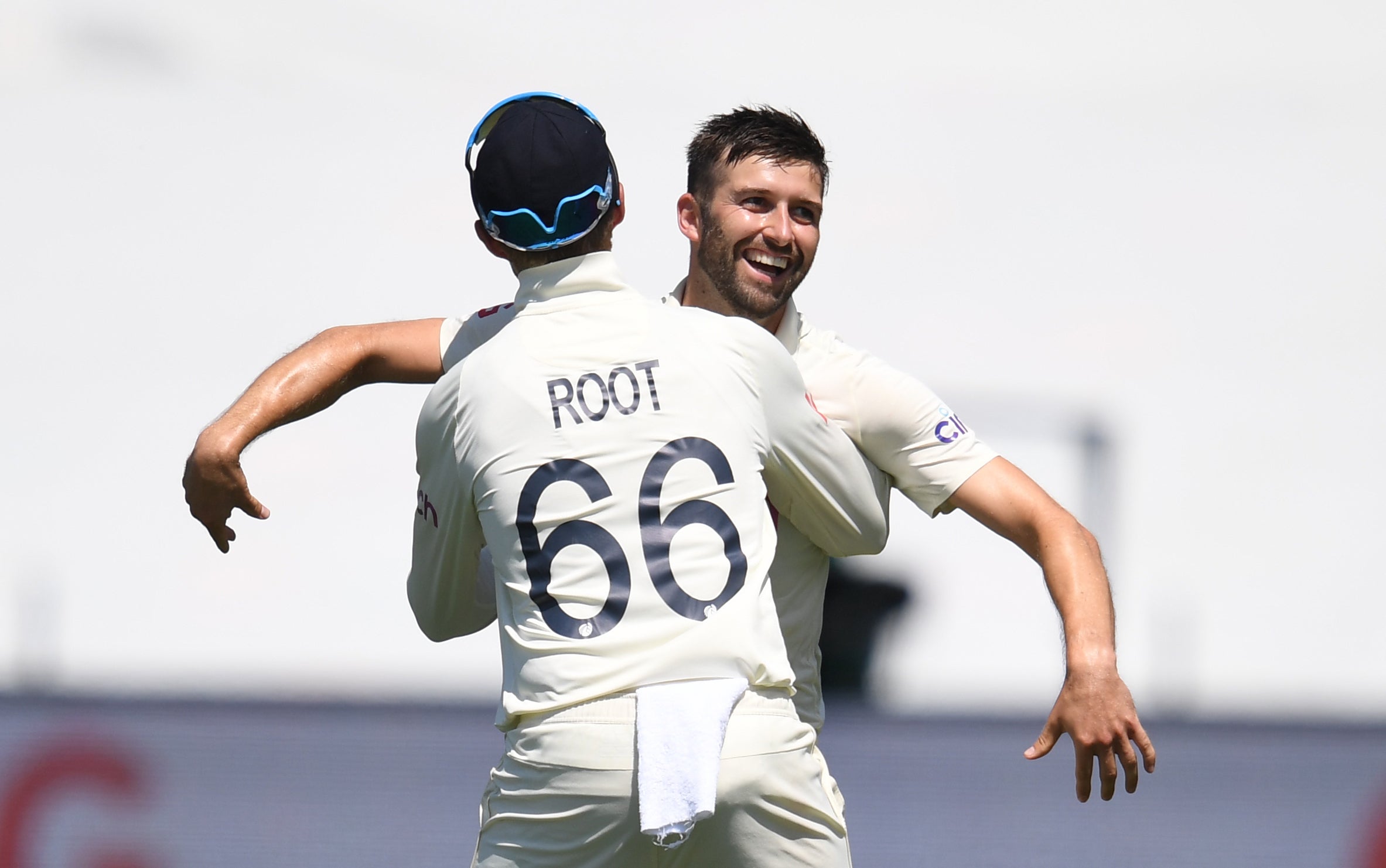 Mark Wood picked up the wickets of Mitchell Starc and Pat Cummins (Darren England via AAP/PA)