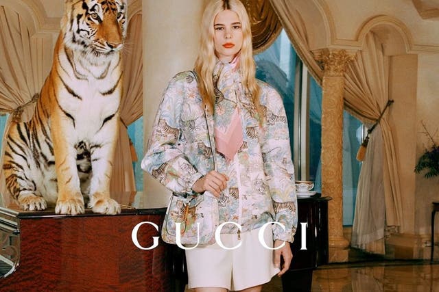 <p>Gucci has been criticised for using real tigers in new campaign</p>