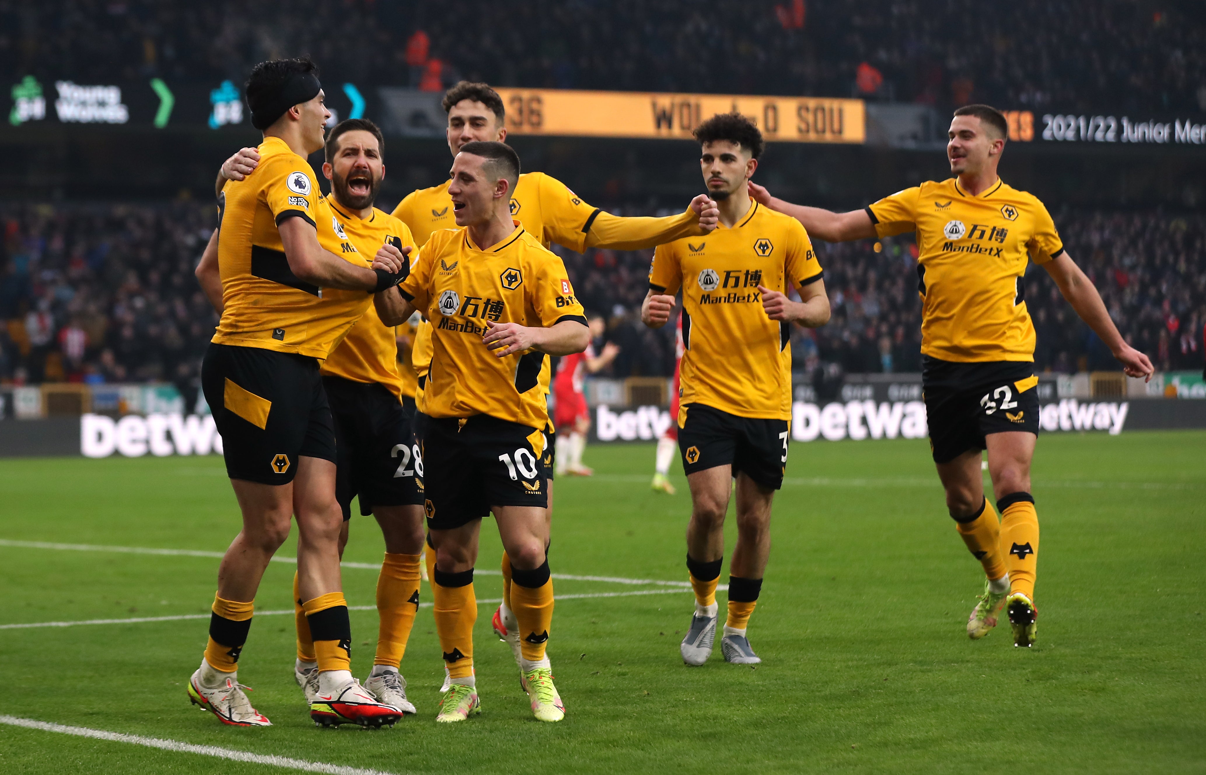 Wolves moved ahead of Southampton in the table following a 3-1 win at Molineux (Bradley Collyer/PA)