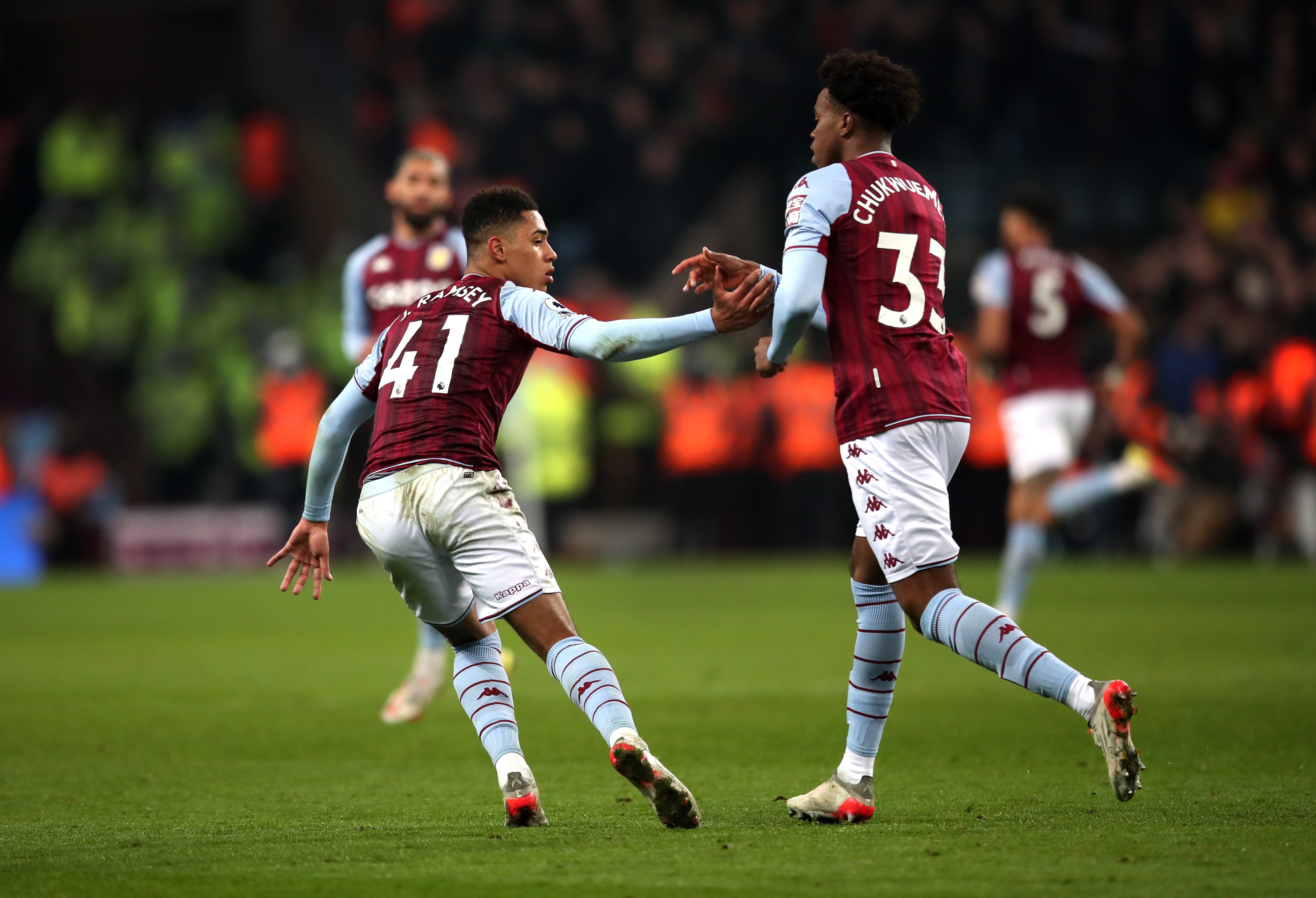 Jacob Ramsey celebrates his goal (Isaac Parkin/PA)