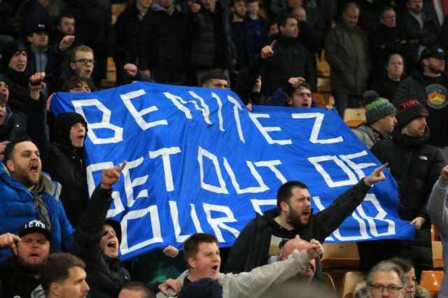 <p>Everton fans called for the manager to go as they were beaten by Norwich on Saturday </p>