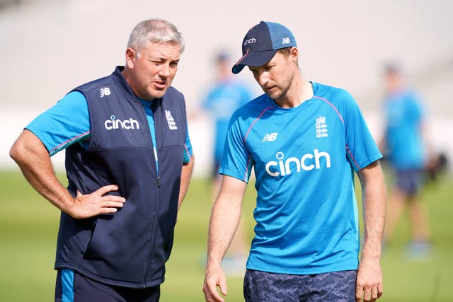 Joe Root, right, and Chris Silverwood face scrutiny after England’s Ashes failure (Martin Rickett/PA)