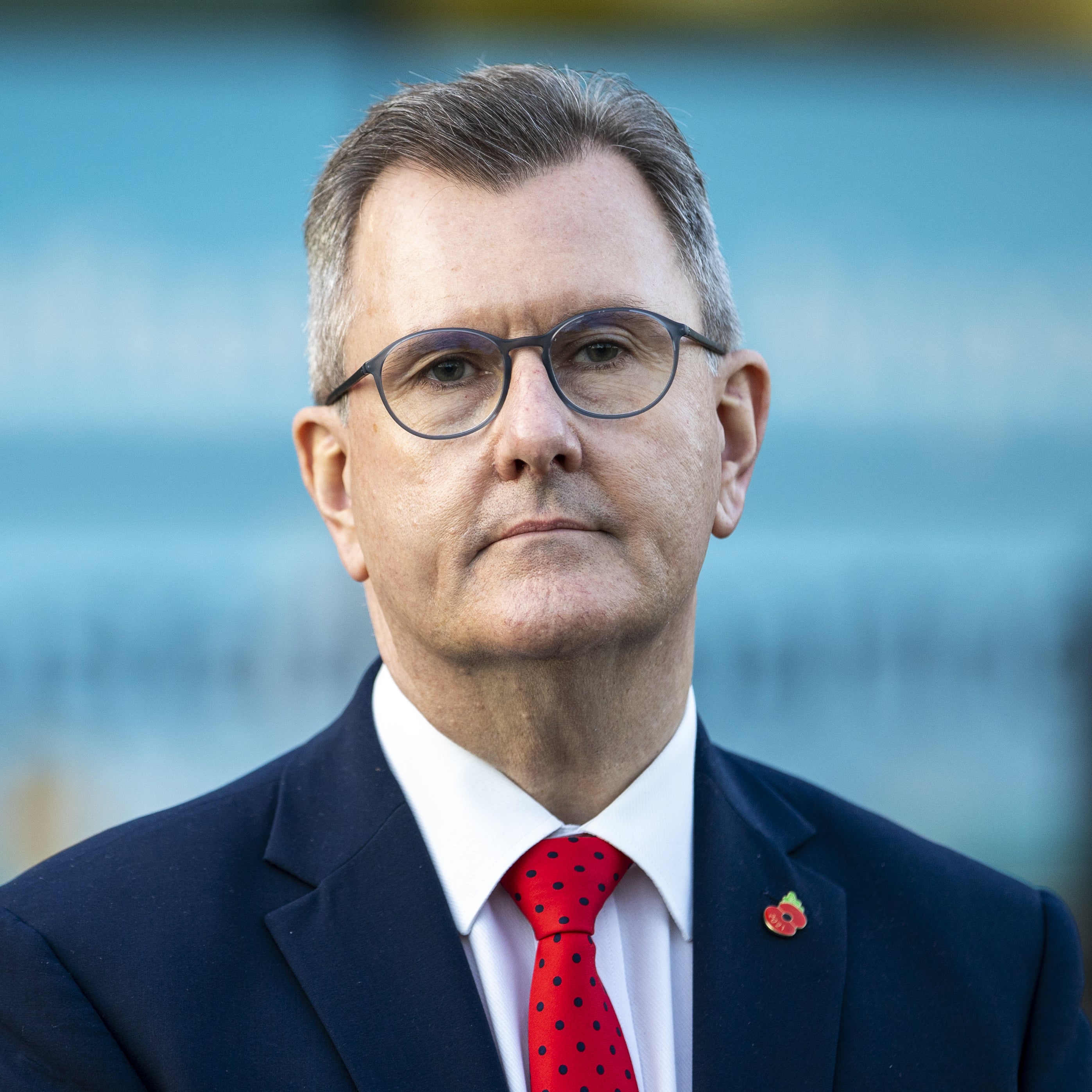 DUP leader Sir Jeffrey Donaldson said there was no deal between his party and the Government over the return of double jobbing in NI (Liam McBurney/PA)