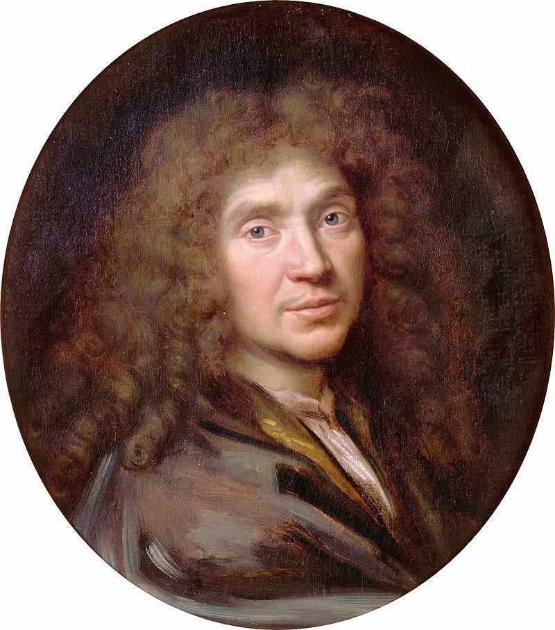 Pierre Mignard, Portrait of Molière, c. 1668