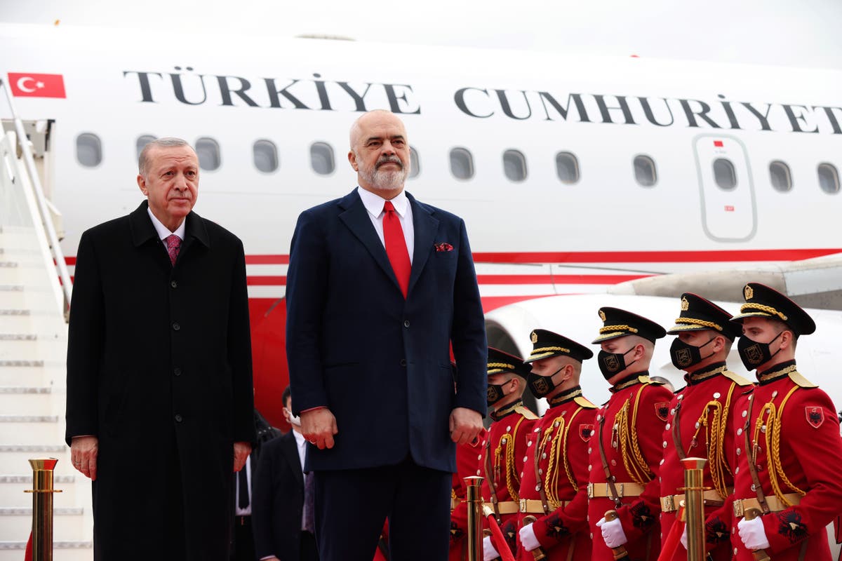 Turkey’s Erdogan in Albania to boost bilateral ties