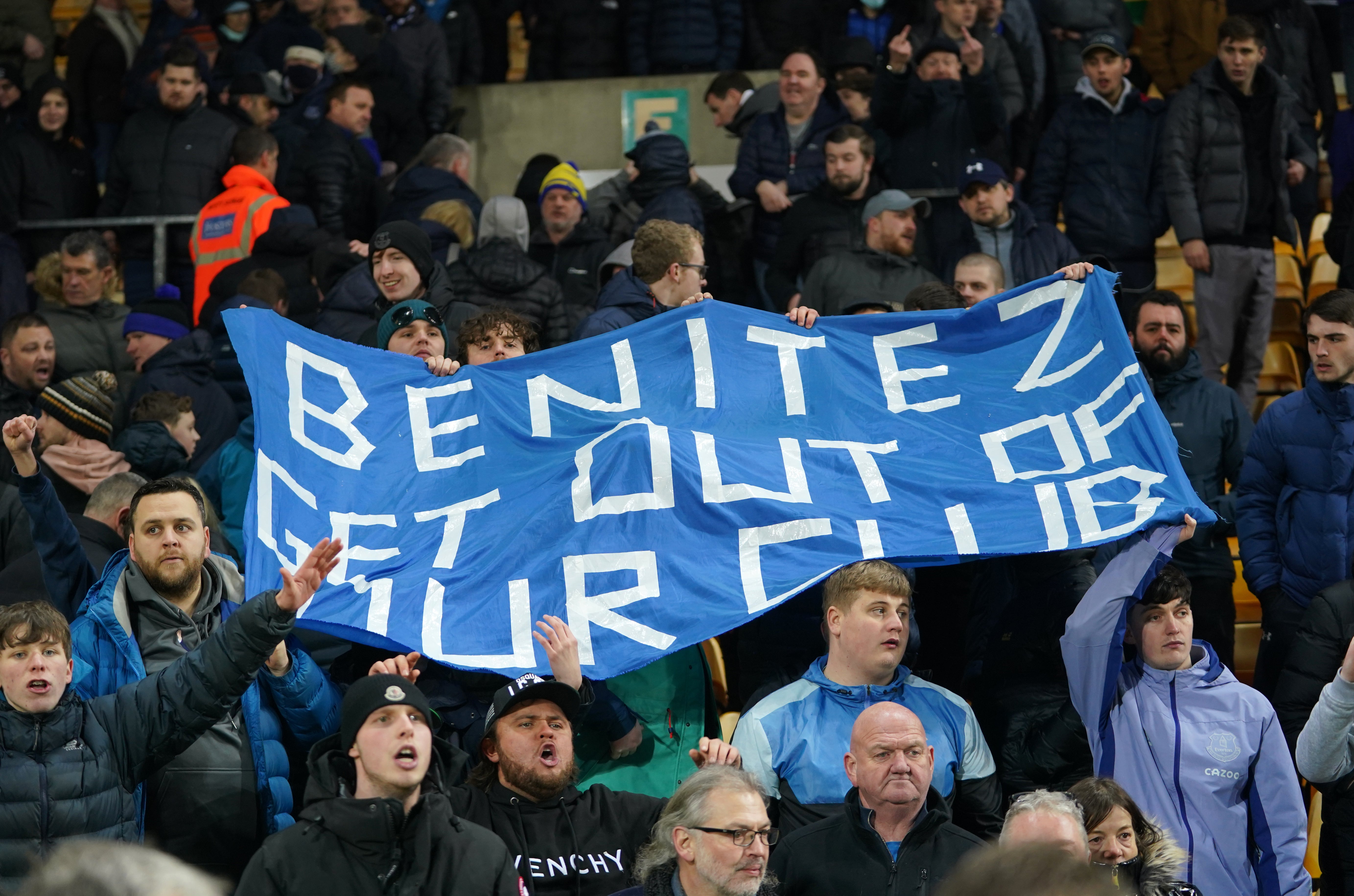 As a former Liverpool manager Rafael Benitez’s appointment was never popular with Everton fans (Joe Giddens/PA)