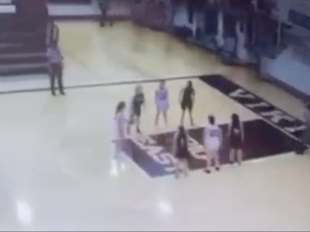 The remarks came amid a live stream of a high school girls’ basketball game last week